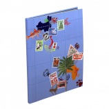 Exacompta bélyegalbum (16,5x22,5 cm) 16 oldal, 6 soros, Globe Trotter