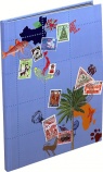 Exacompta bélyegalbum (22,5x30,5 cm) 16 lapos, 9 soros, Globe Trotter