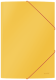 LEITZ COSY Soft touch karton gumis mappa, A4, meleg sárga