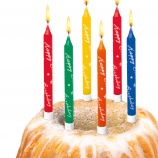Herlitz Tortagyertya/10 db Happy Birthday feliratokkal, tartóval