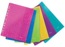 LEITZ WOW műanyag irattartó boríték, tépőzáras, A4, WOW, 6-féle szín