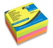 Info Notes önt.jegyzettömb, 75x75mm, 320lap, Brilliant Color Mix