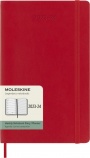 MOLESKINE Határidőnapló 2023/24 18 hónap, heti, puha borítású, skarlát piros (L)