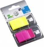 Info Notes önt. Z-jelölőcímke, 25x43mm, 2x50db, sárga, pink