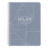 Clairefontaine spirálfüzet (A5, 74lap, vonalas, 5-féle) Jeans, metróvonalak (2)