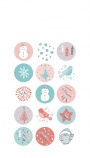 Rössler matrica, pasztell színű karácsonyi minták, 4lap/csomag, karácsonyi (2)