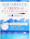 CLF aquarelltömb (A5, 14,8x21 cm, 300 g/m2, 10 lap, kül.felületű) Cardinal/ vízfestékhez