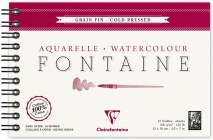 CLF vázlattömb (12x18 cm, 300 g/m2, 12 lap, spirálos) fontaine/ vízfestékhez
