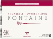 CLF vázlattömb (30x40 cm, 300 g/m2, 12 lap, spirálos) fontaine/ vízfestékhez