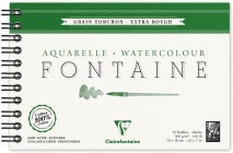 CLF vázlattömb (12x18 cm, 300 g/m2, 12 lap, spirálos, fek. fedlap) fontaine/ vízfestékhez