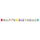 Amscan papírgirland 1,76 m, Happy Birthday, lufis