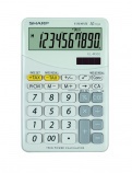 SHARP asztali számológép, 10 számjegyes, napelemes, fehér