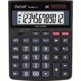Rebell 12 számjegyes irodai számológép, elem+napelem, ÁFA,tételszámláló,árrés szám.