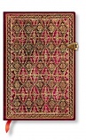 Paperblanks butikkönyv, mini, vonalas, fémkapcsos, River Cascade, bordó