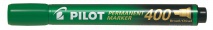 Pilot Permanent marker 400 vágott hegyű zöld