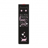 Legami könyvjelző gumipánttal (17,5x4,7 cm), All you need, fekete, cicás STATIONERY
