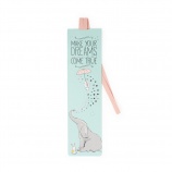 Legami könyvjelző gumipánttal (17,5x4,7 cm), Dreams come true, elefántos STATIONERY