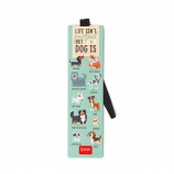 Legami könyvjelző gumipánttal (17,5x4,7 cm), Life is not perfect, but dog is, kutyák STATIONERY