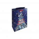 Eurowrap ajándéktasak, kék, fenyőfa bogyókkal (12,7x20,3x9 cm) karácsony (2)