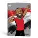 VECTRA Tűzött füzet kockás LIPAMILL A/4 40 lapos Football icons