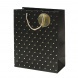Rössler ajándéktasak (26x32x12 cm) fekete, arany pöttyös, Look&amp;Feel