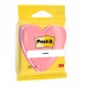 3M Post-it Formára vágott jegyzettömb 76 × 76 mm, 225 lap, szív forma, vegyes színek MEGSZŰNT
