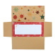 Artebene ajándékutalvány tartó (23x11 cm) kraft, csillagos karácsonyi (6)