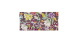 Artebene ajándékutalvány tartó (23x11 cm) sötétlila, sárga virágos (6)