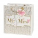 Artebene ajándéktasak (20x20x11 cm), arany levélmintás, Mr &amp; Mrs (6)