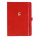 Artebene notesz, A5, 72 lap, pontozott, gumipántos, piros, vegán bőr (6)