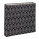 Hama fotóalbum, beragasztós, 100old, 400db, Jumbo, fekete, levélmintás