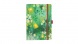 Artebene notesz, A5, 72 lap, pontozott, gumipántos, zöld, sárga virágos (6)