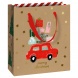 Stewo ajándéktasak (18x8x21 cm) kraft, piros autós Anette karácsonyi (5)