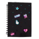 CoolPack Spirálfüzet A5 100lapos PP borítóval 3D kitűzőkkel K-POP Dark