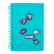 CoolPack Spirálfüzet A5 100lapos PP borítóval 3D kitűzőkkel K-POP Rainbow