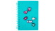 CoolPack Spirálfüzet A5 100lapos PP borítóval 3D kitűzőkkel K-POP Rainbow