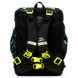 Baier Brunnen iskolai hátizsák (37x29x19cm) fekete-neonzöld, dínós (6)