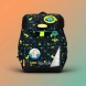 Baier Brunnen iskolai hátizsák (37x29x19cm) fekete-neonzöld, dínós (6)