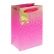 Eurowrap ajándéktasak, pink, ombre, csillagos (12,7x20,3x9 cm) (6)
