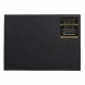 Clairefontaine vázlatkönyv (14,8x10,5 cm, 140 g/m2, 50 lap, fekvő) goldline/ fekete