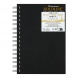Clairefontaine vázlatkönyv (14,8x21 cm, 140 g/m2, 50 lap, spirálos) goldline/ fekete
