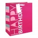 Eurowrap ajándéktasak (26,5x33x14 cm) pink, Happy Birthday (6)