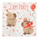 Papstar Szalvéta (20db, 3-rét, 33x33 cm) Capy Party (6)
