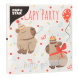 Papstar Szalvéta (20db, 3-rét, 33x33 cm) Capy Party (6)