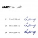 Lamy joy AL, töltőtoll, fekete műanyag test, kaligráf heggyel (1,9mm) alumínium kupakkal 11