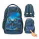 TOPModel iskolai hátizsák (40x30x19 cm), sötétkék-zöld, kígyós Adventure World (6)