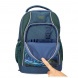 TOPModel iskolai hátizsák (40x30x19 cm), sötétkék-zöld, kígyós Adventure World (6)