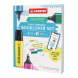 STABILO BOSS ORIGINAL Book Wallet szövegkiemelő – 4 db-os készlet – ideális a STABILO Highlight Apphoz
