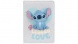 Emlékkönyv 3D B6 96lapos vonalas, kockás, sima Disney Pastel Stitch Love