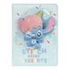 Emlékkönyv 3D B6 96lapos vonalas, kockás, sima Disney Pastel Stitch Desserts